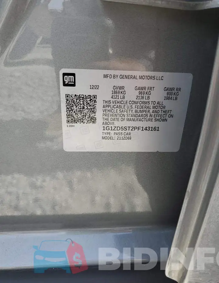 1G1ZD5ST2PF143161 Photo# 13