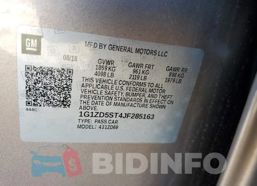 1G1ZD5ST4JF285163 Photo# 12
