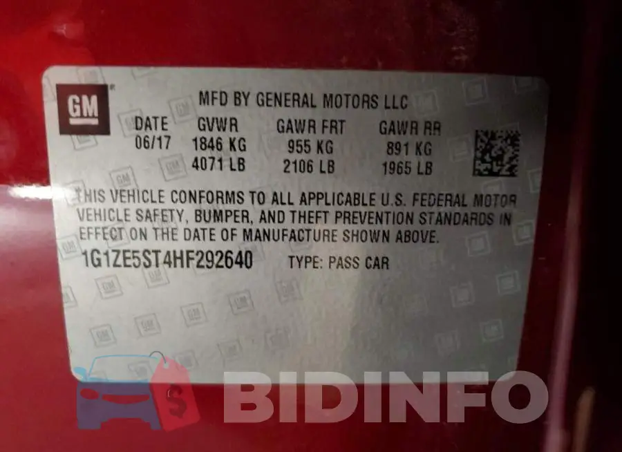 1G1ZE5ST4HF292640 Photo# 12