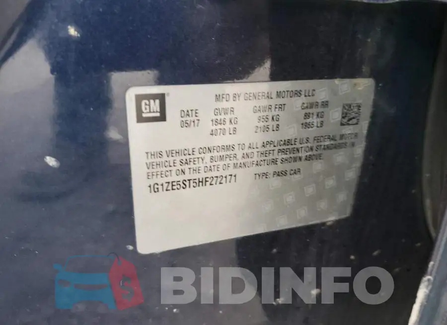 1G1ZE5ST5HF272171 Photo# 12