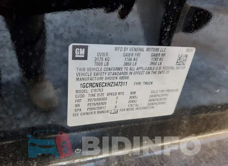1GCRCNECXHZ347311 Photo# 12