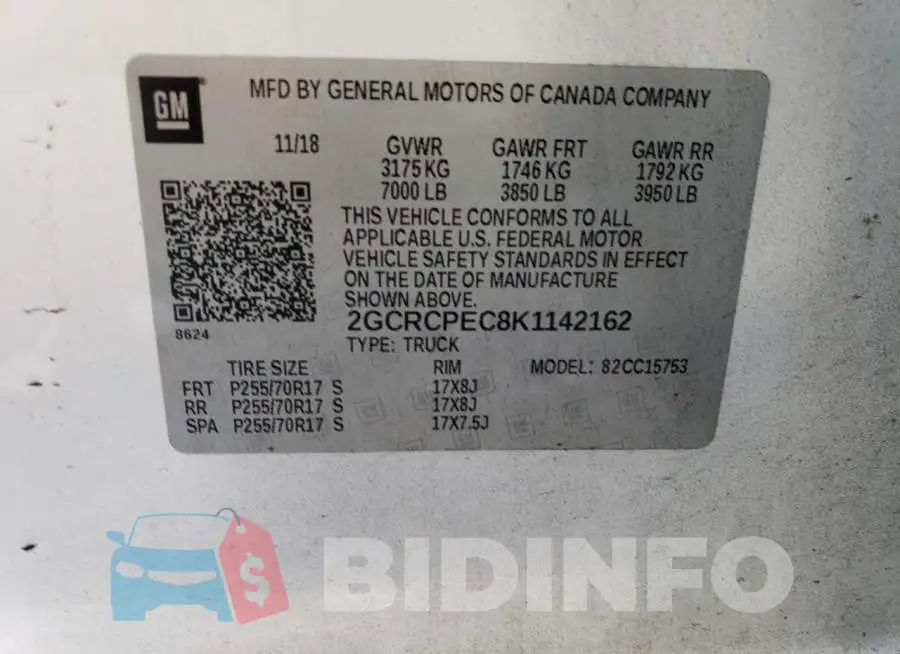 2GCRCPEC8K1142162 Photo# 12