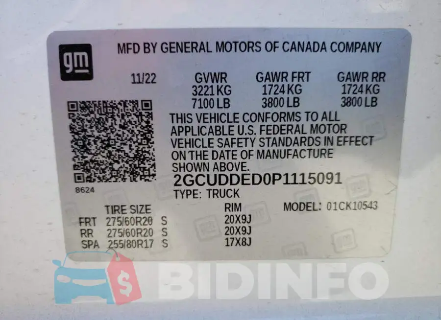 2GCUDDED0P1115091 Photo# 13