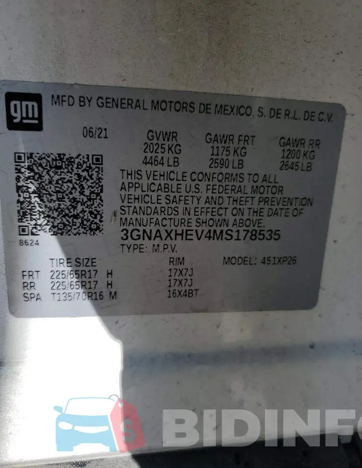 3GNAXHEV4MS178535 Photo# 13