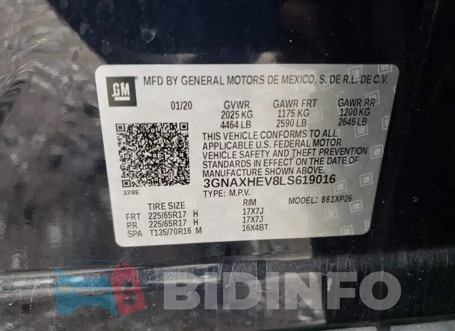 3GNAXHEV8LS619016 Photo# 14
