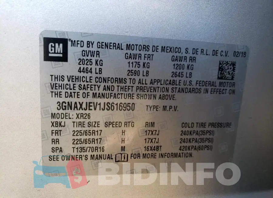 3GNAXJEV1JS616950 Photo# 13