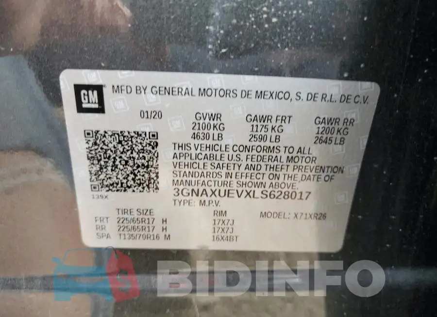 3GNAXUEVXLS628017 Photo# 12