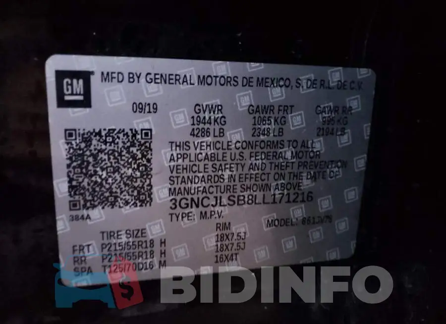 3GNCJLSB8LL171216 Photo# 12