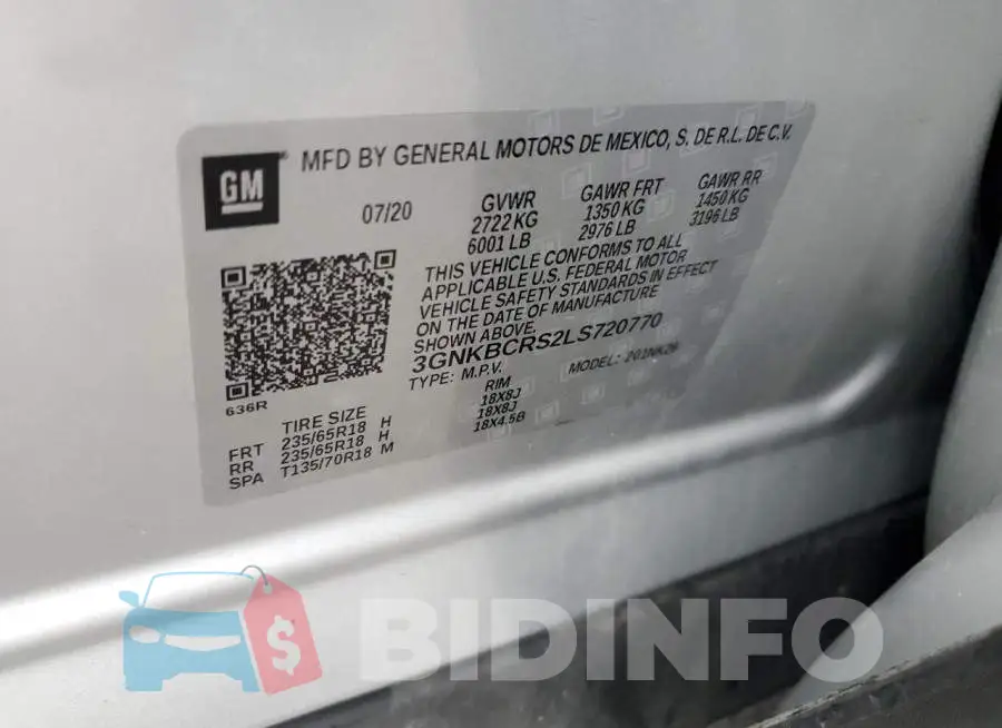 3GNKBCRS2LS720770 Photo# 12