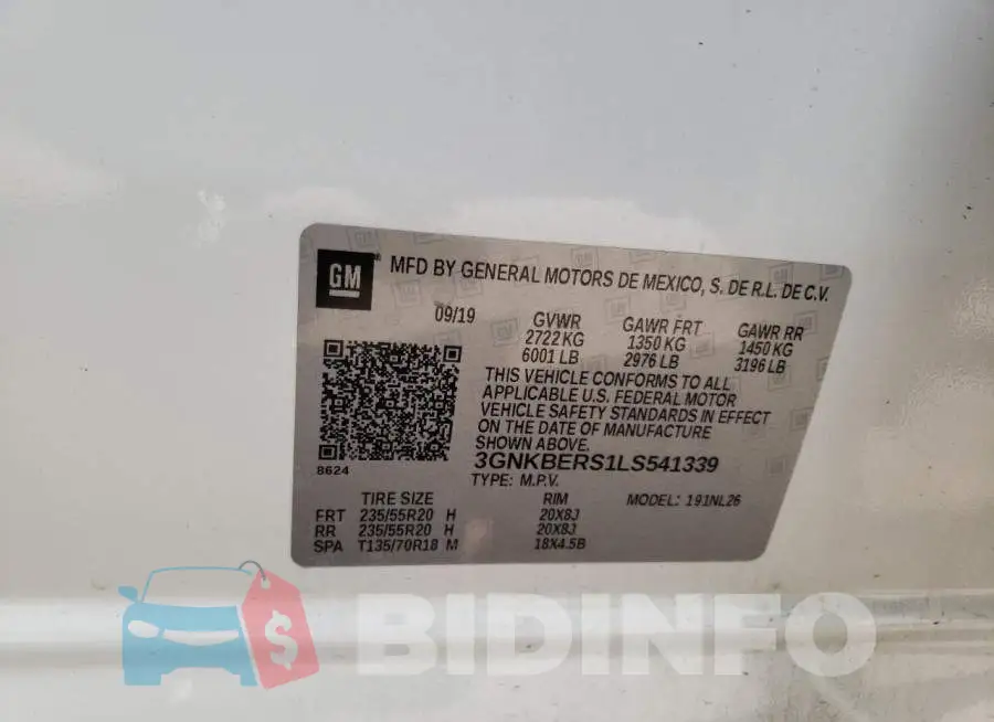 3GNKBERS1LS541339 Photo# 14
