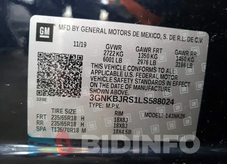 3GNKBJRS1LS588024 Photo# 14