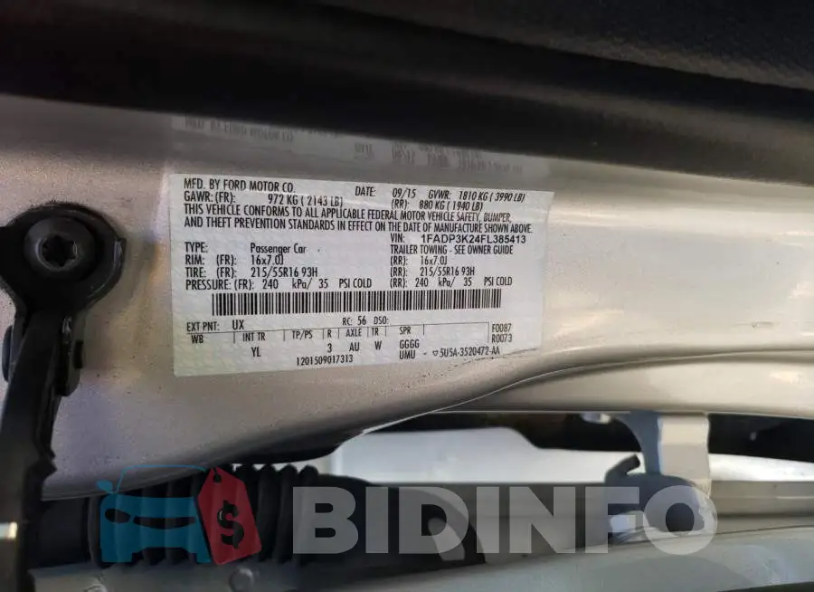 1FADP3K24FL385413 Photo# 12