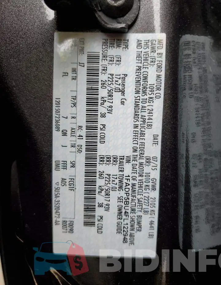 1FADP5BU4FL122948 Photo# 13