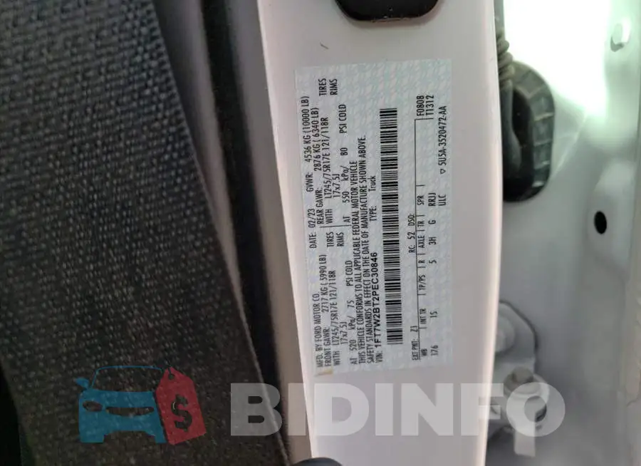 1FT7W2BT2PEC30846 Photo# 12