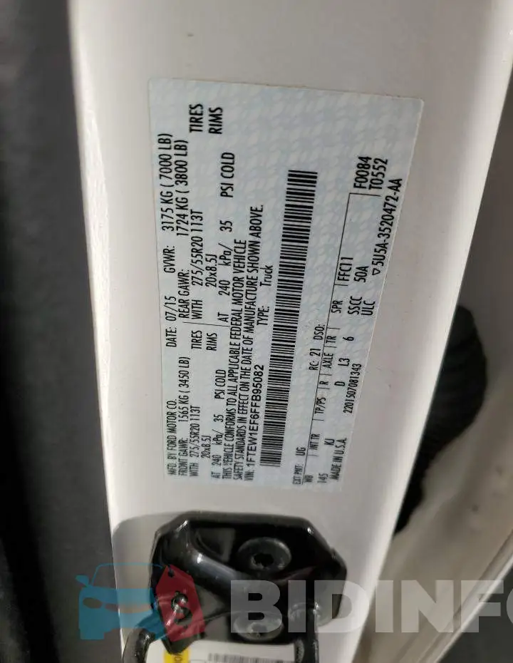 1FTEW1EF6FFB95082 Photo# 12