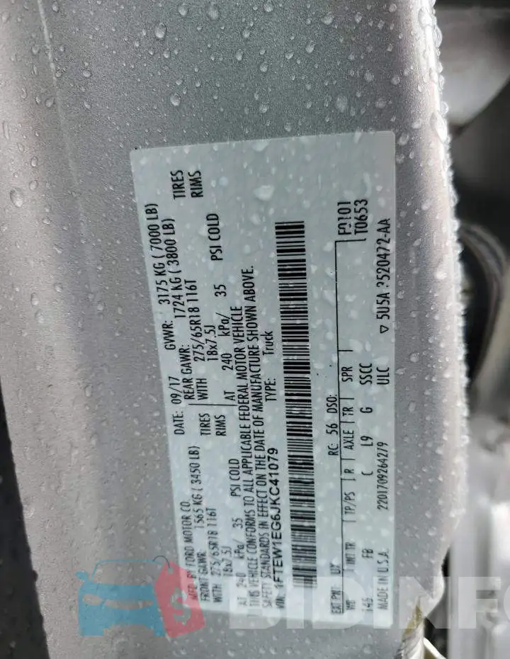 1FTEW1EG6JKC41079 Photo# 13
