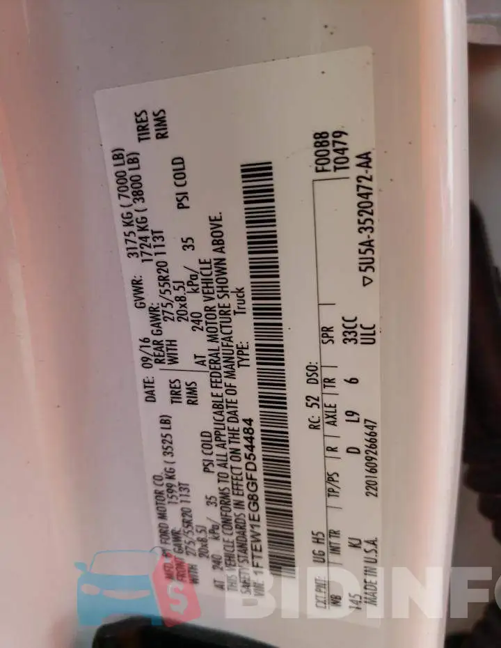 1FTEW1EG8GFD54484 Photo# 12