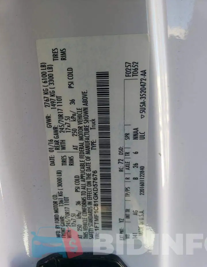 1FTMF1C81GKD57676 Photo# 13