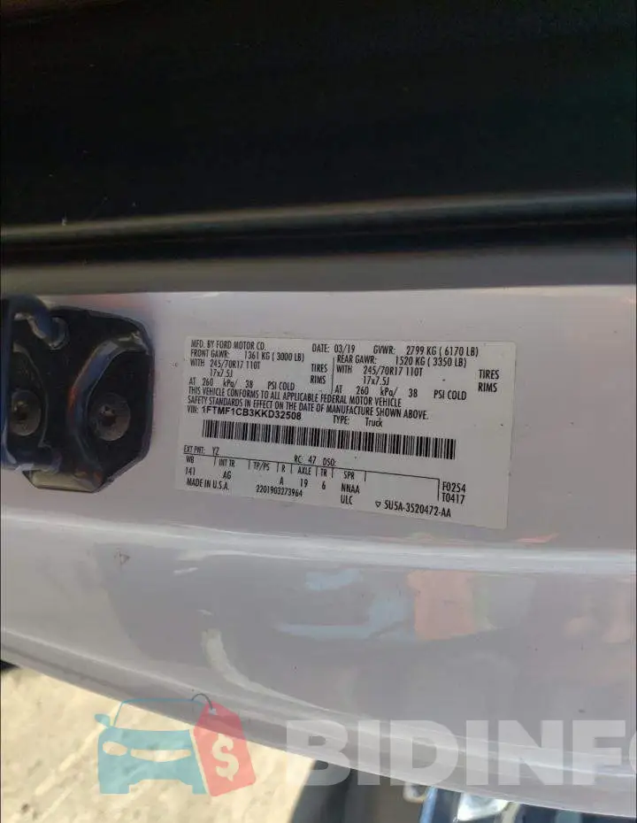 1FTMF1CB3KKD32508 Photo# 10