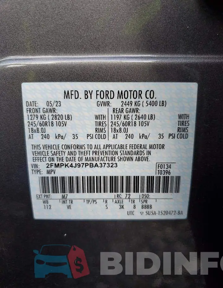 2FMPK4J97PBA37323 Photo# 13