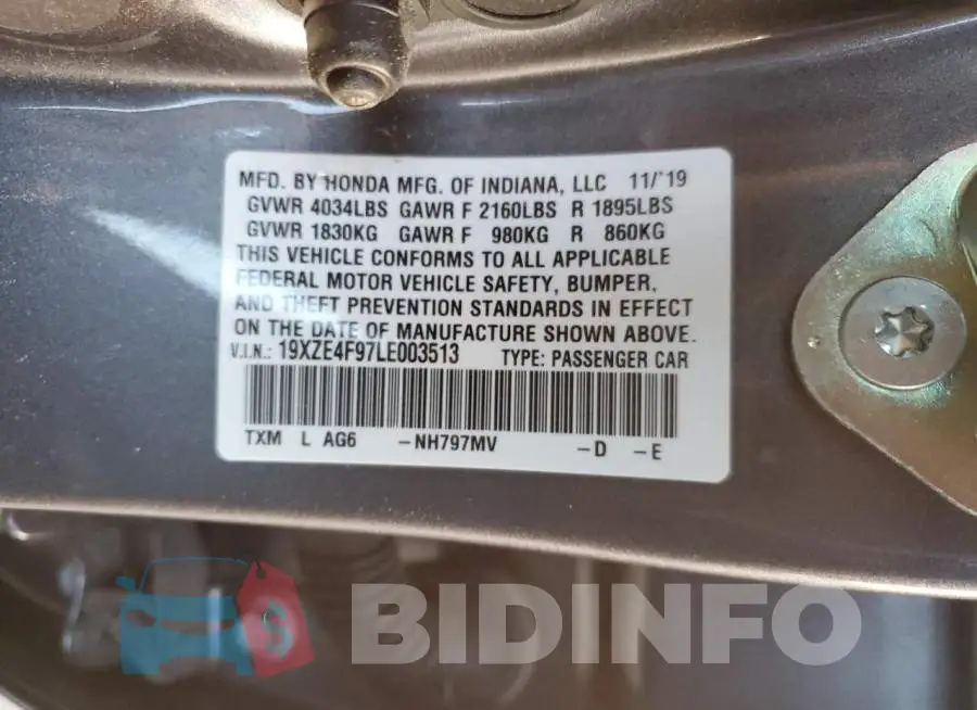 19XZE4F97LE003513 Photo# 12
