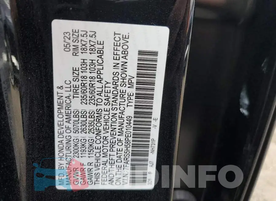 7FARS5H58PE010449 Photo# 12