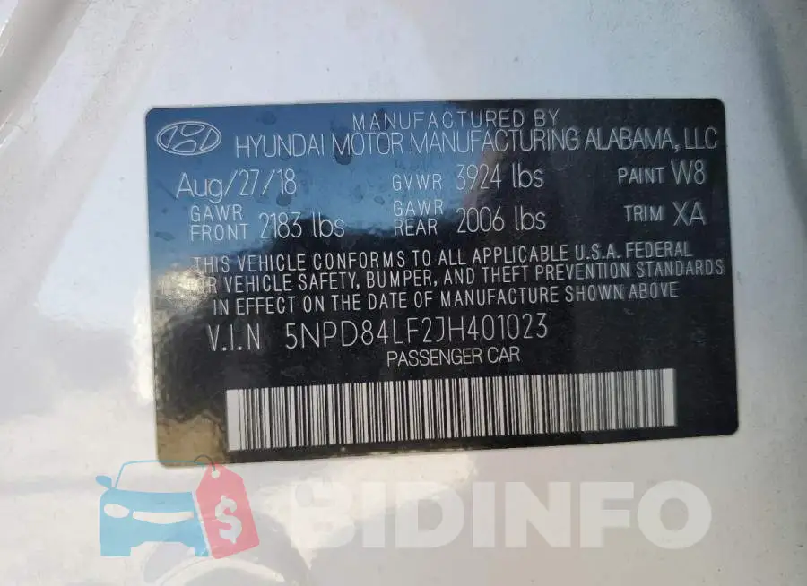 5NPD84LF2JH401023 Photo# 12