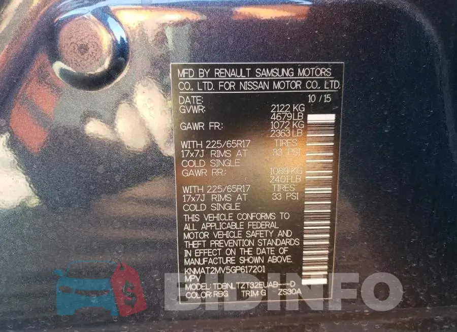 KNMAT2MV5GP617201 Photo# 13