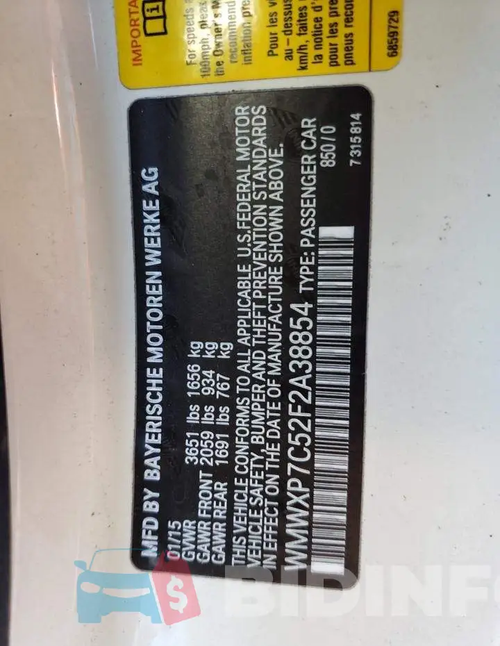 WMWXP7C52F2A38854 Photo# 12
