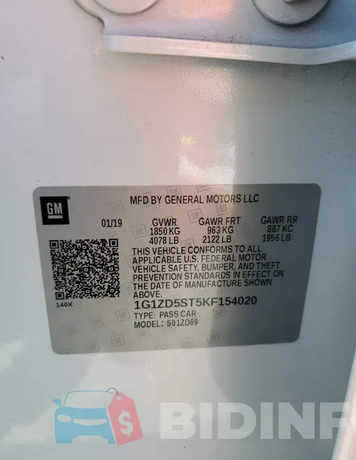 1G1ZD5ST5KF154020 Photo# 12