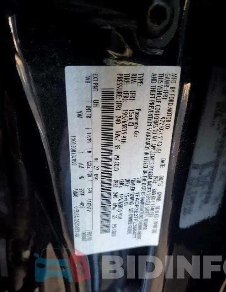 1FADP3E27FL366477 Photo# 12