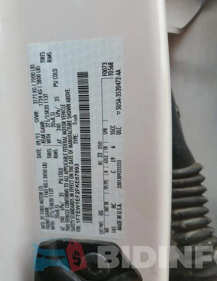 1FTEW1EF2FKE67893 Photo# 12