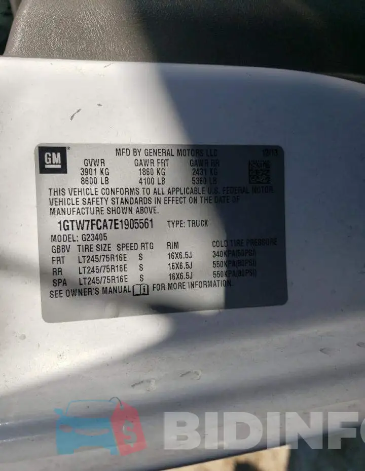1GTW7FCA7E1905561 Photo# 13