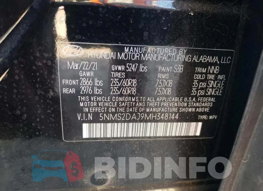 5NMS2DAJ9MH348144 Photo# 13