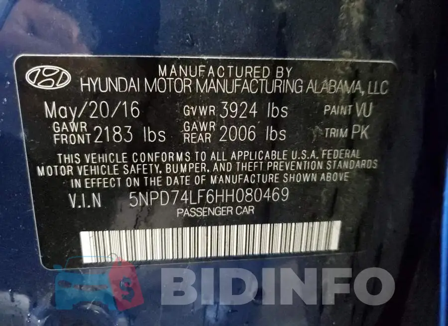 5NPD74LF6HH080469 Photo# 12