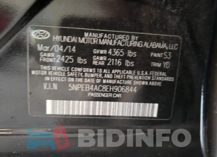 5NPEB4AC8EH906844 Photo# 12