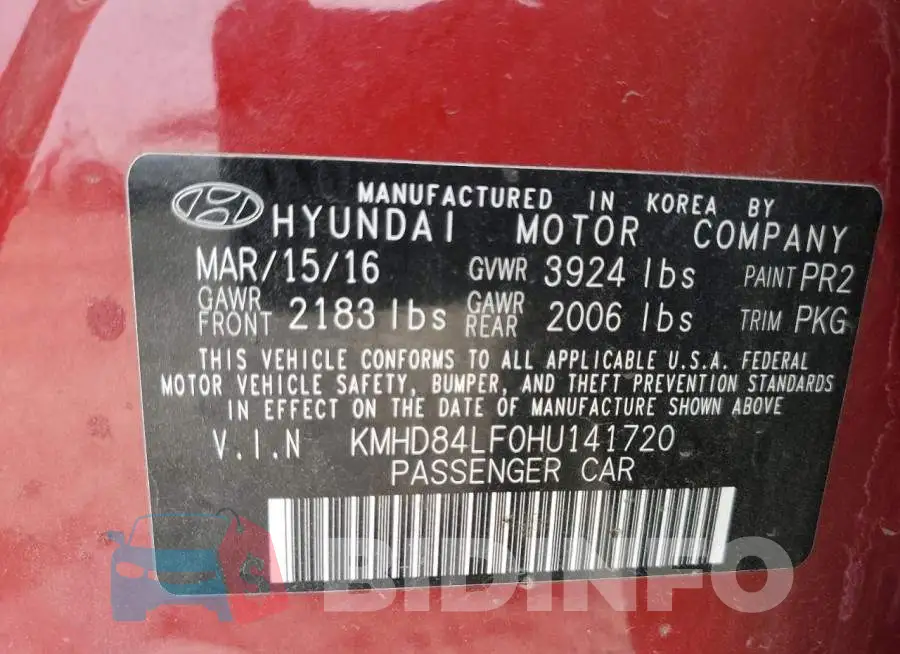 KMHD84LF0HU141720 Photo# 12
