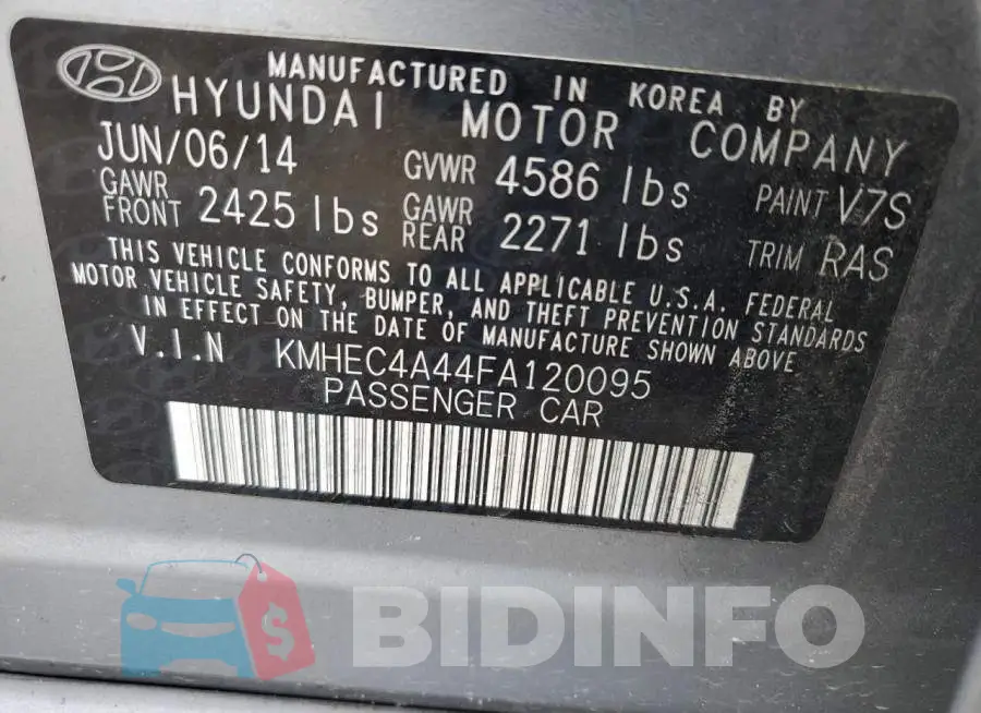 KMHEC4A44FA120095 Photo# 12