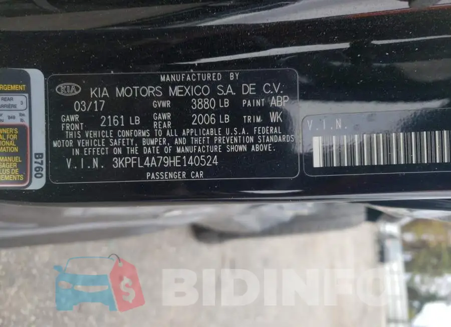 3KPFL4A79HE140524 Photo# 12