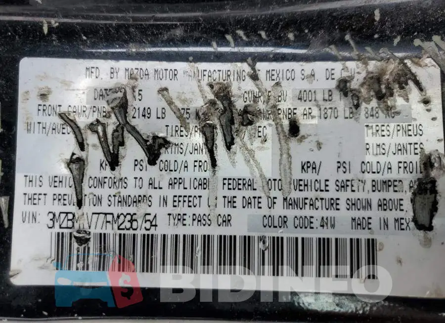 3MZBM1V77FM236754 Photo# 12
