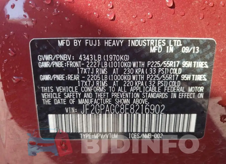 JF2GPAGC8E8216902 Photo# 12