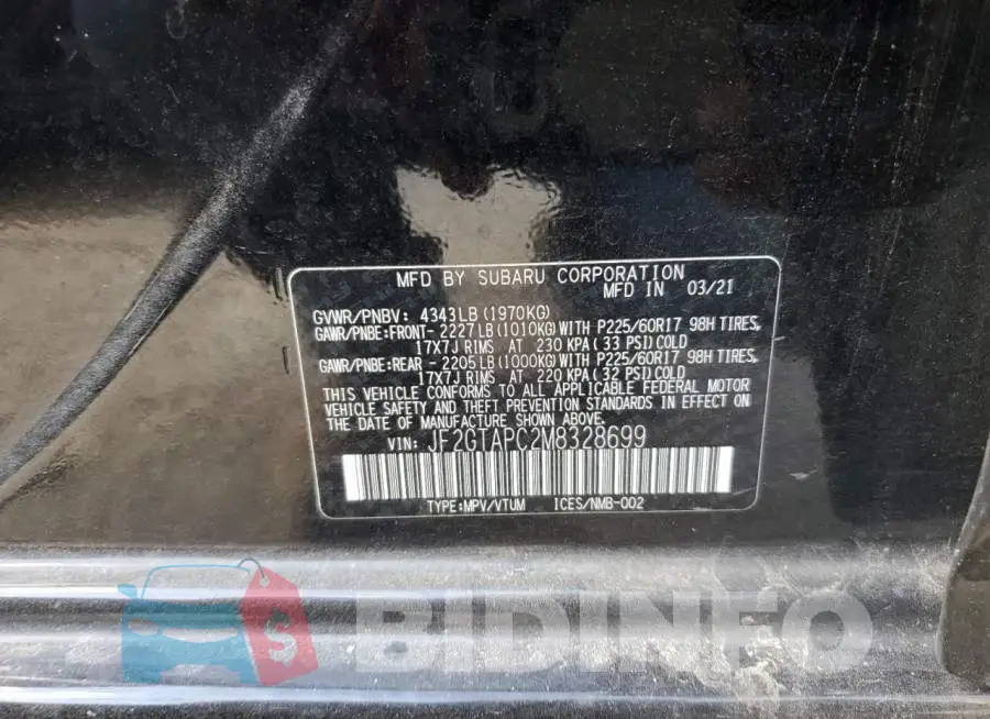 JF2GTAPC2M8328699 Photo# 14