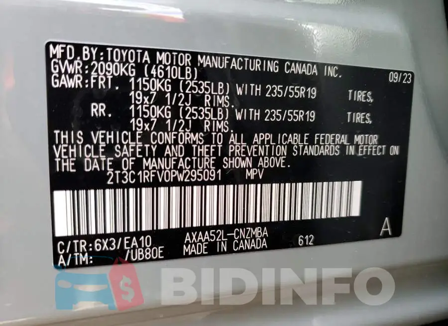 2T3C1RFV0PW295091 Photo# 12