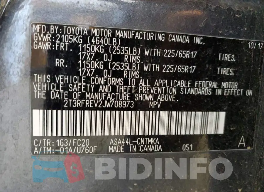 2T3RFREV2JW708973 Photo# 12