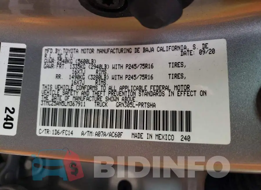3TMCZ5AN5LM367911 Photo# 12