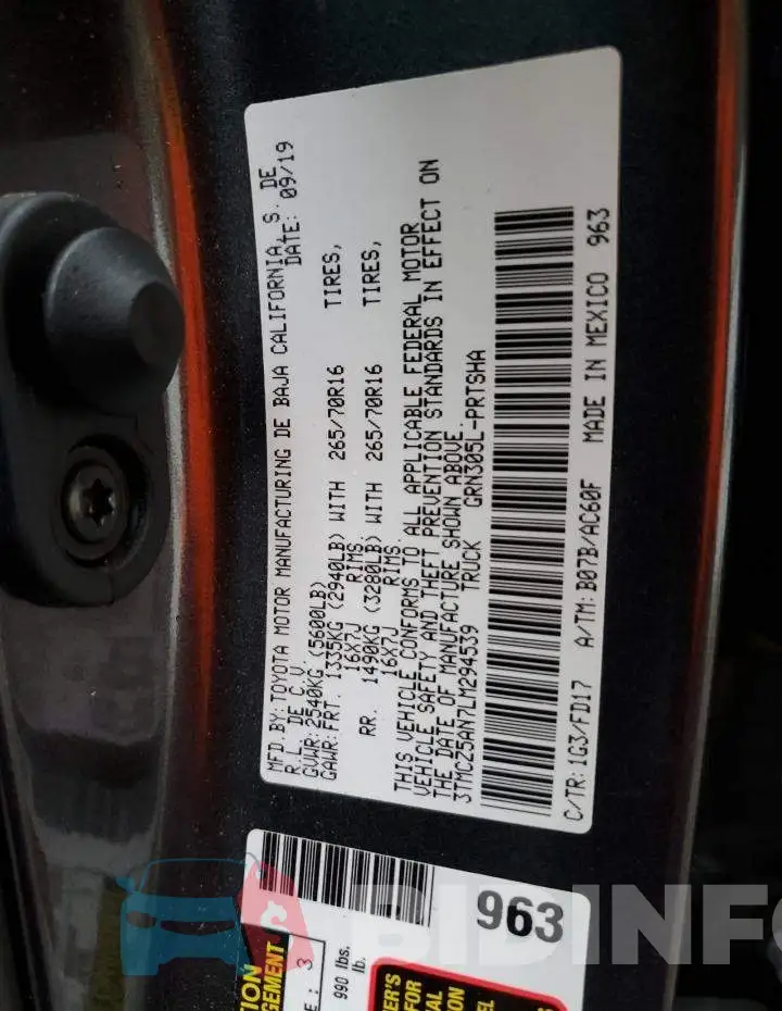 3TMCZ5AN7LM294539 Photo# 12