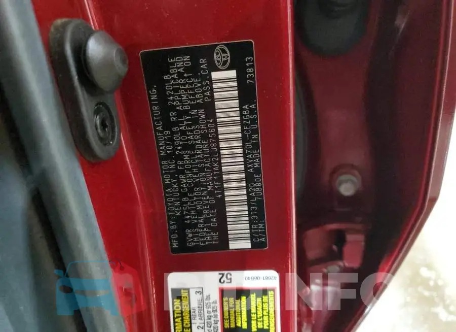 4T1F11AK2LU875604 Photo# 13