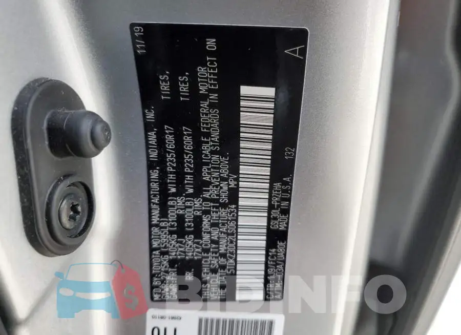5TDKZ3DC2LS061534 Photo# 13