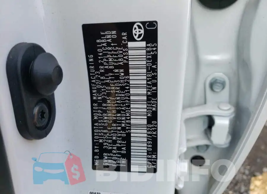 5YFB4MDE1PP014726 Photo# 12