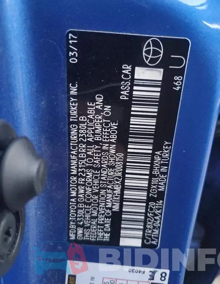 NMTKHMBX2JR008150 Photo# 12